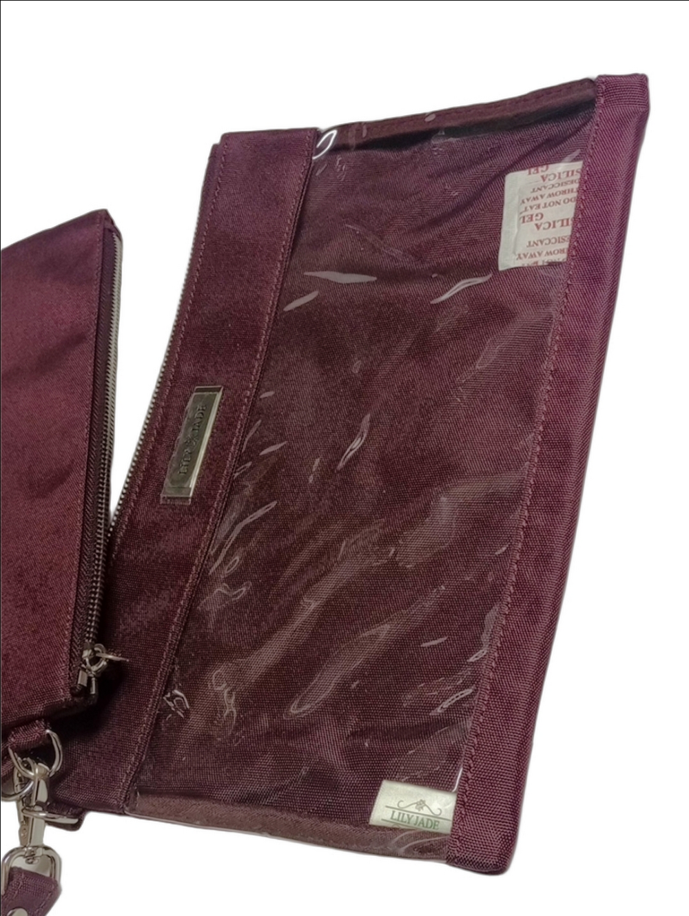 🆕 LILY & JADE MAROON RUBY ZIPPERED SET OF 3 PACKING TRAVEL ORGANIZING BAGS - Picture 7 of 10